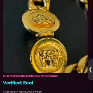 Versace Gold-Tone Medallion Link Bracelet